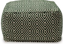 pouf green ivory pouf  ottoman   