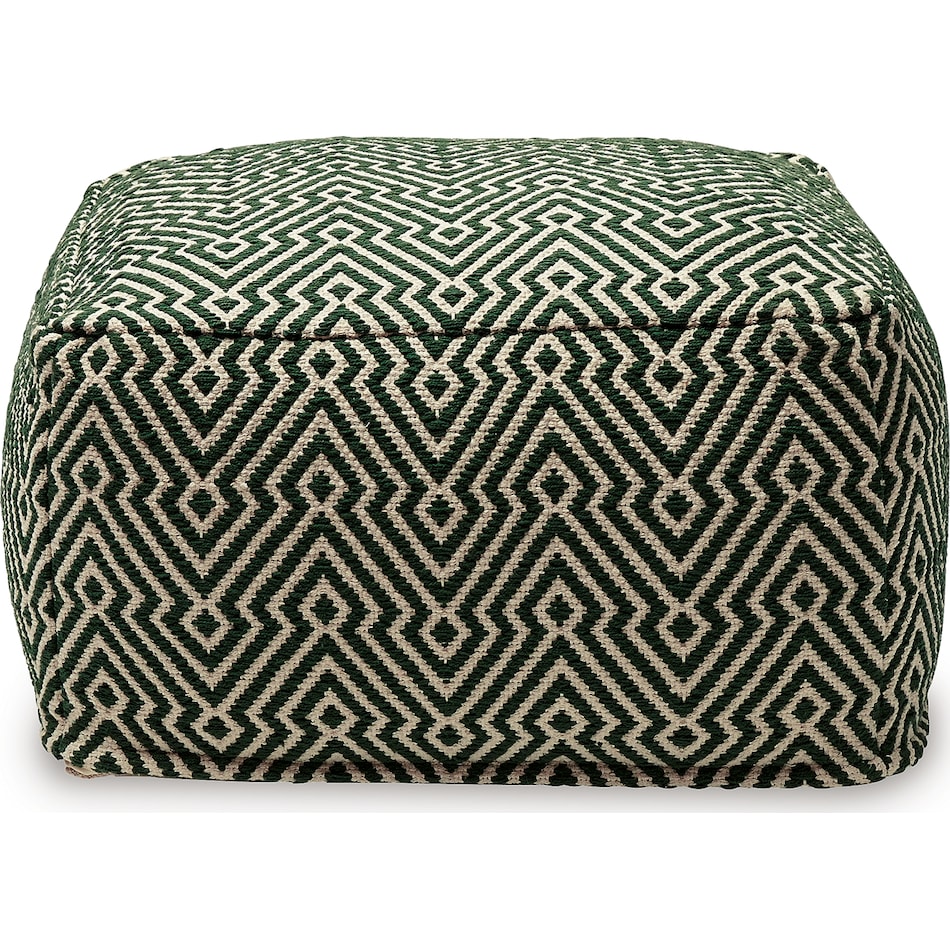 pouf green ivory pouf  ottoman   