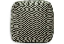 pouf green ivory pouf  ottoman   
