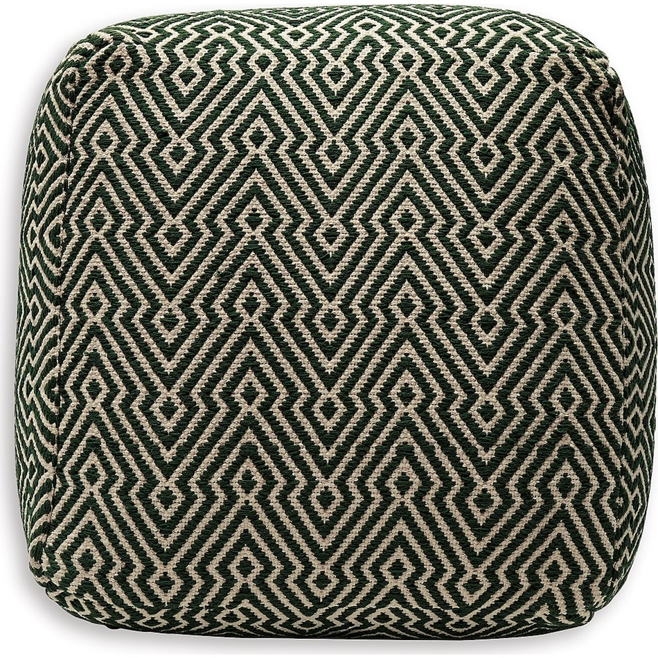 pouf green ivory pouf  ottoman   