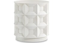 prado buff end table   
