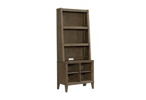 presley weathered vintage oak finish bookcase   