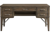presley weathered vintage oak finish desk   