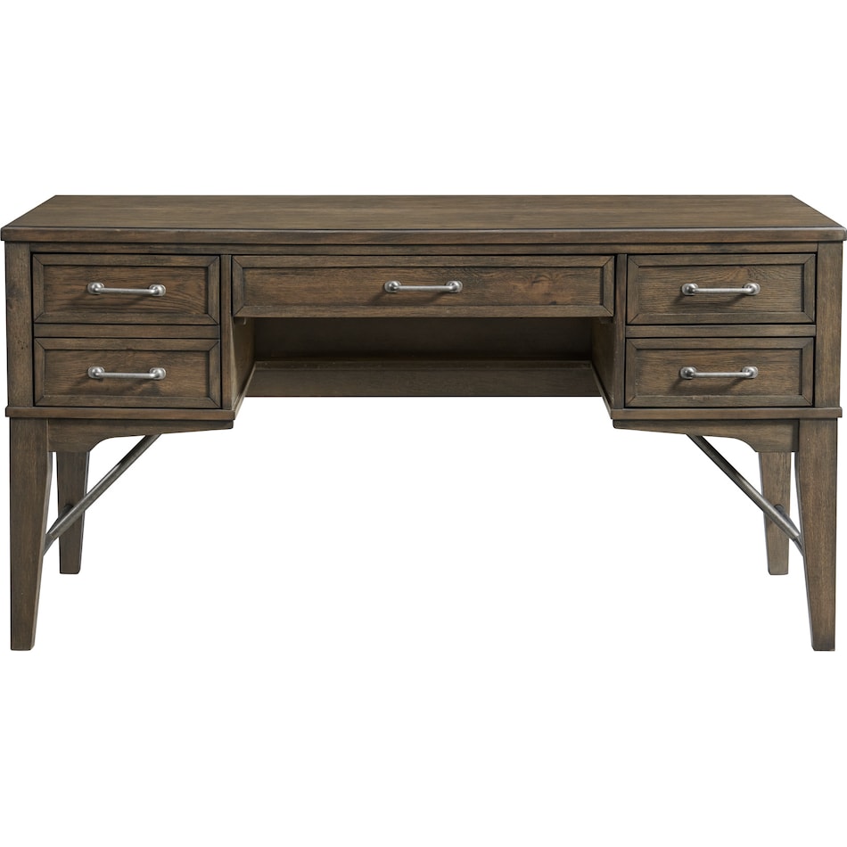 presley weathered vintage oak finish desk   
