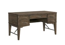 presley weathered vintage oak finish desk   