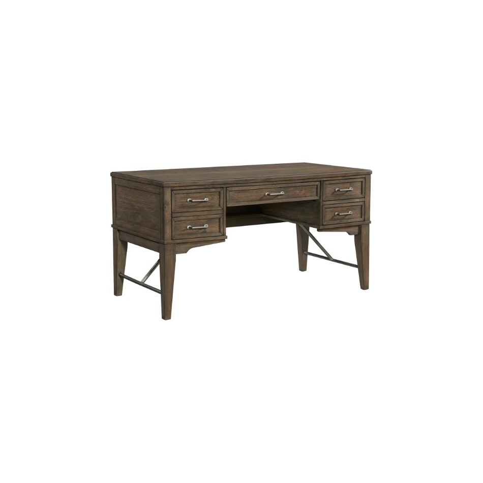 presley weathered vintage oak finish desk   