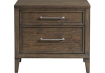 presley weathered vintage oak finish file cabinet   