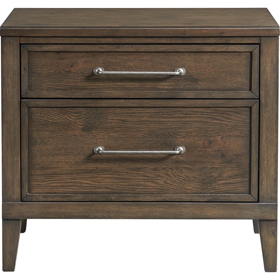 presley weathered vintage oak finish file cabinet   