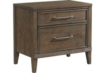 presley weathered vintage oak finish file cabinet   