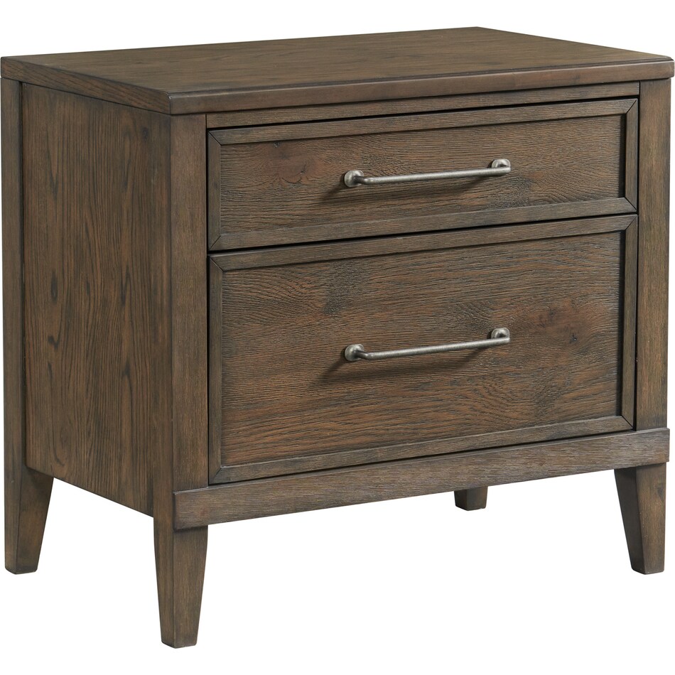 presley weathered vintage oak finish file cabinet   