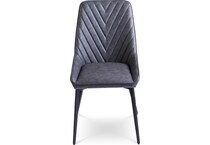 priya dark grey side chair   