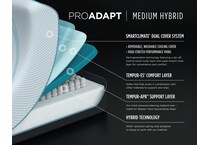 proadapt medium hybrid mattress cal king   