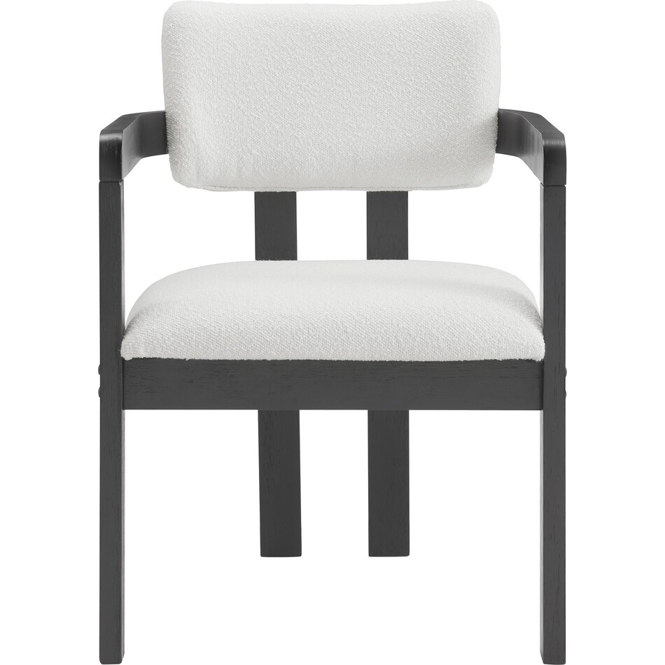 pryce white arm chair   