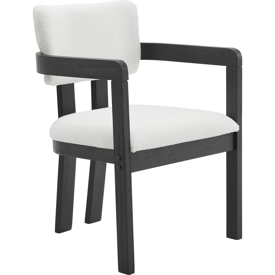 pryce white arm chair   