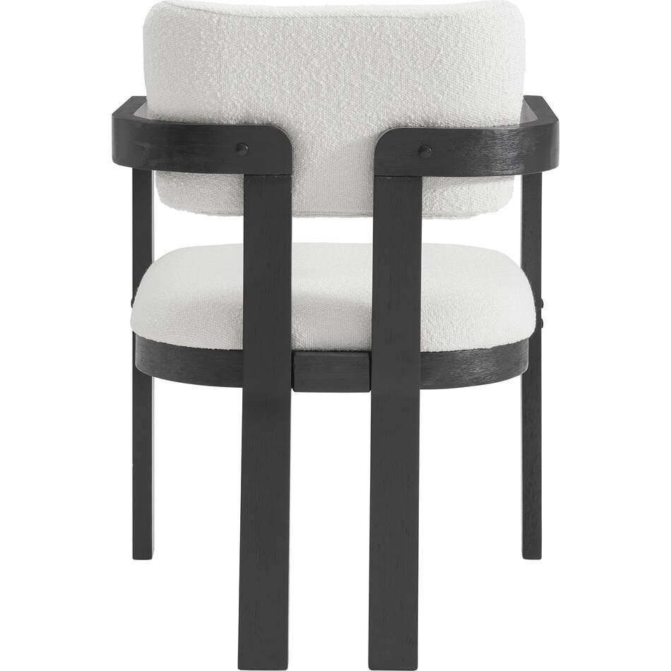 pryce white arm chair   