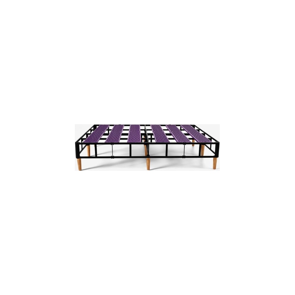 purple foundation grey box spring cal king   