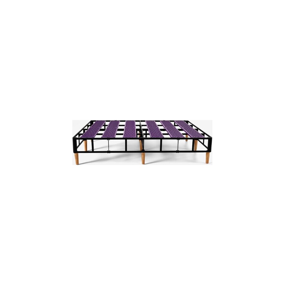 purple foundation grey box spring queen   