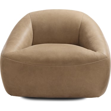 QUINCY LEATHER SWIVEL CHAIR BY BERNHARDT
