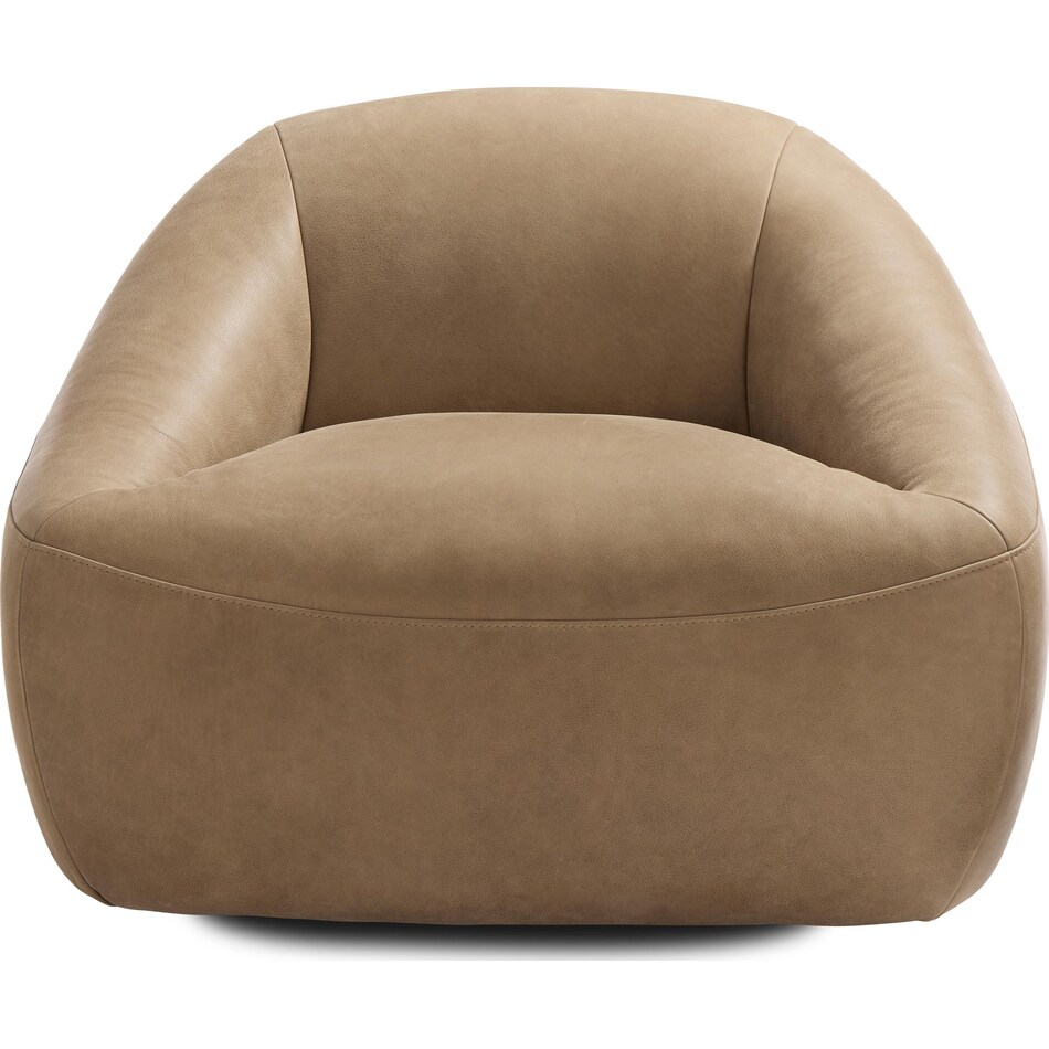 quincy beige tan leather accent chair   