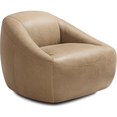 QUINCY LEATHER SWIVEL CHAIR BY BERNHARDT