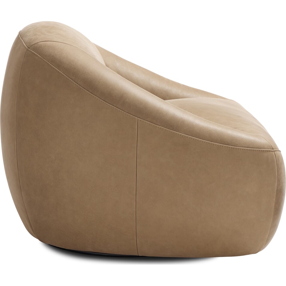 quincy beige tan leather accent chair   