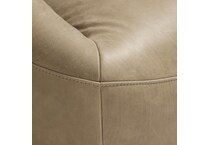 quincy beige tan leather accent chair   