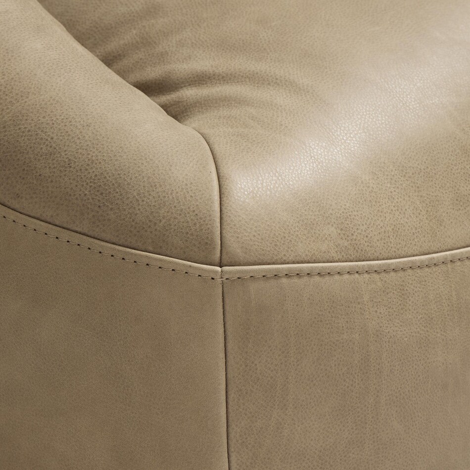 quincy beige tan leather accent chair   