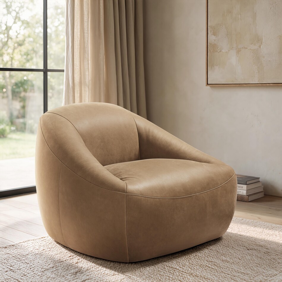 quincy leather accent chair   