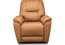 quinn brown power leather wall recliner   