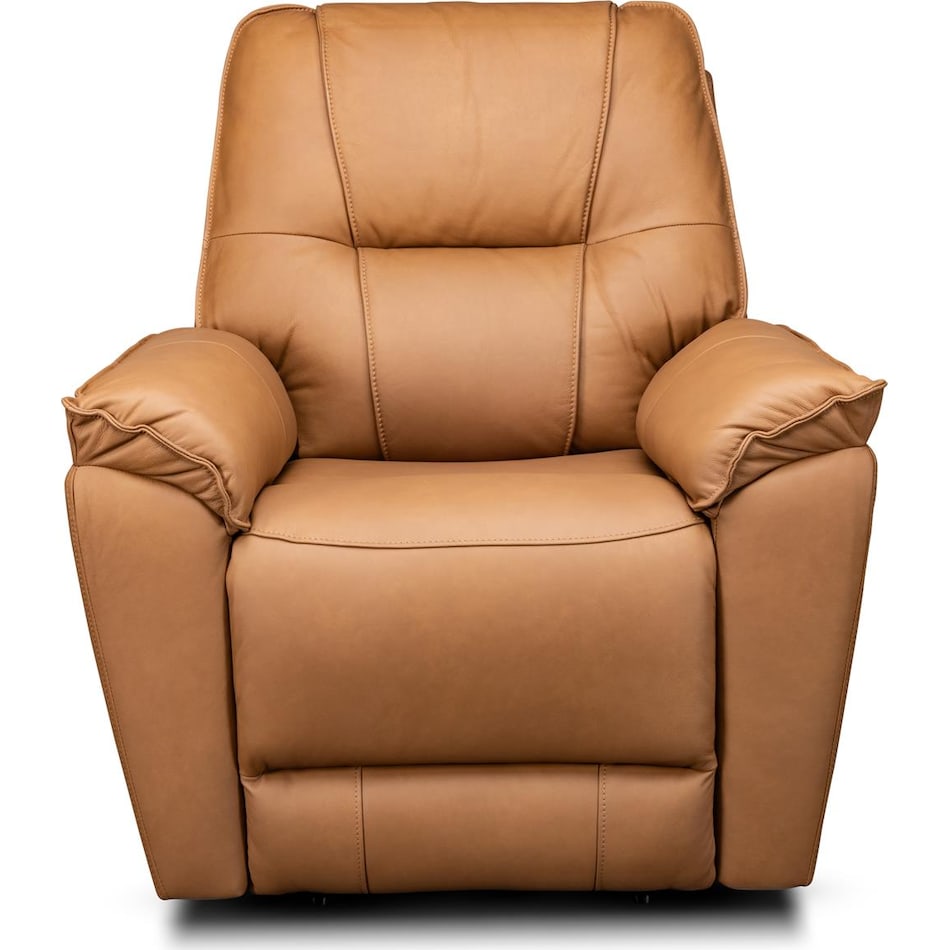 quinn brown power leather wall recliner   