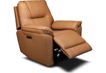 quinn brown power leather wall recliner   