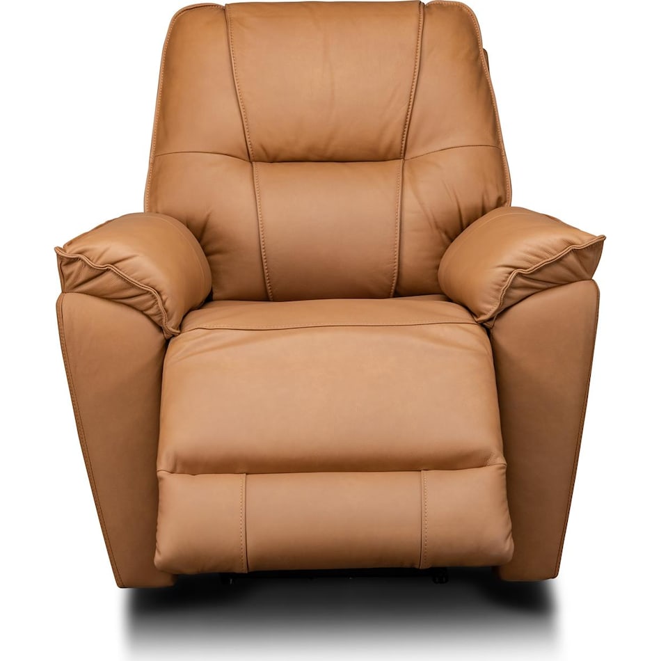 quinn brown power leather wall recliner   