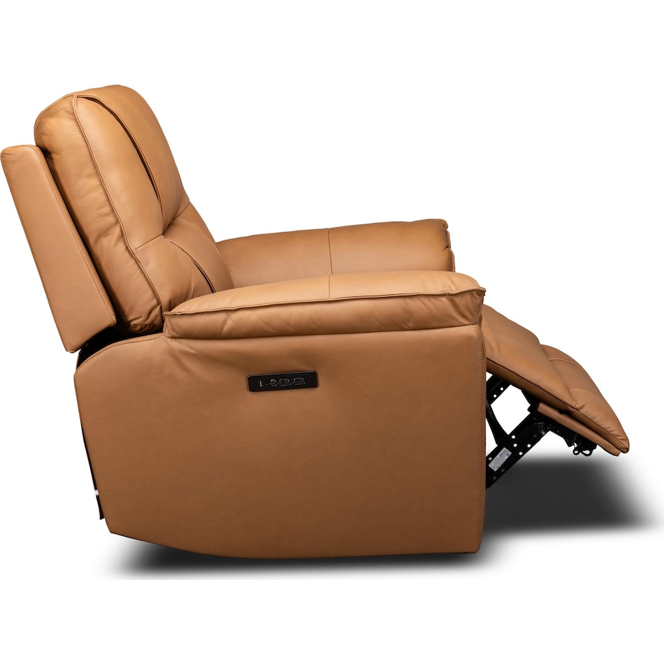 quinn brown power leather wall recliner   