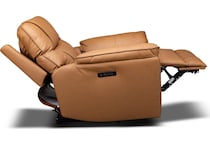 quinn brown power leather wall recliner   