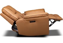 quinn brown power leather wall recliner   