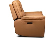 quinn brown power leather wall recliner   