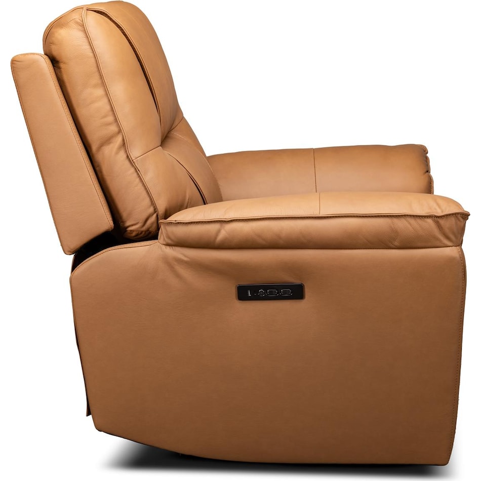 quinn brown power leather wall recliner   