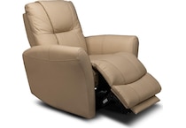 raife brown leather wall recliner   