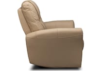 raife brown leather wall recliner   