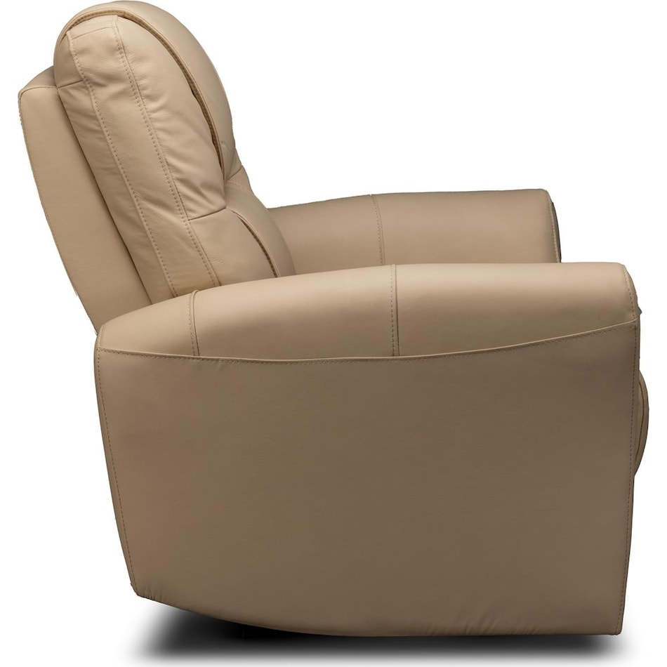 raife brown leather wall recliner   