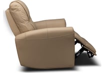 raife brown leather wall recliner   