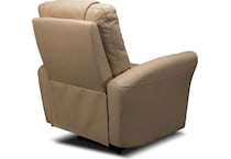 raife brown leather wall recliner   