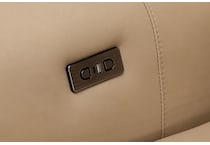 raife brown leather wall recliner   
