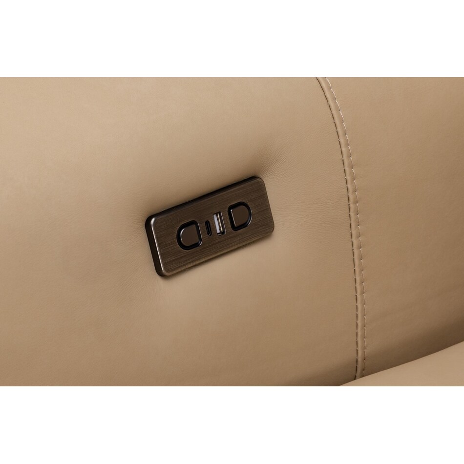 raife brown leather wall recliner   