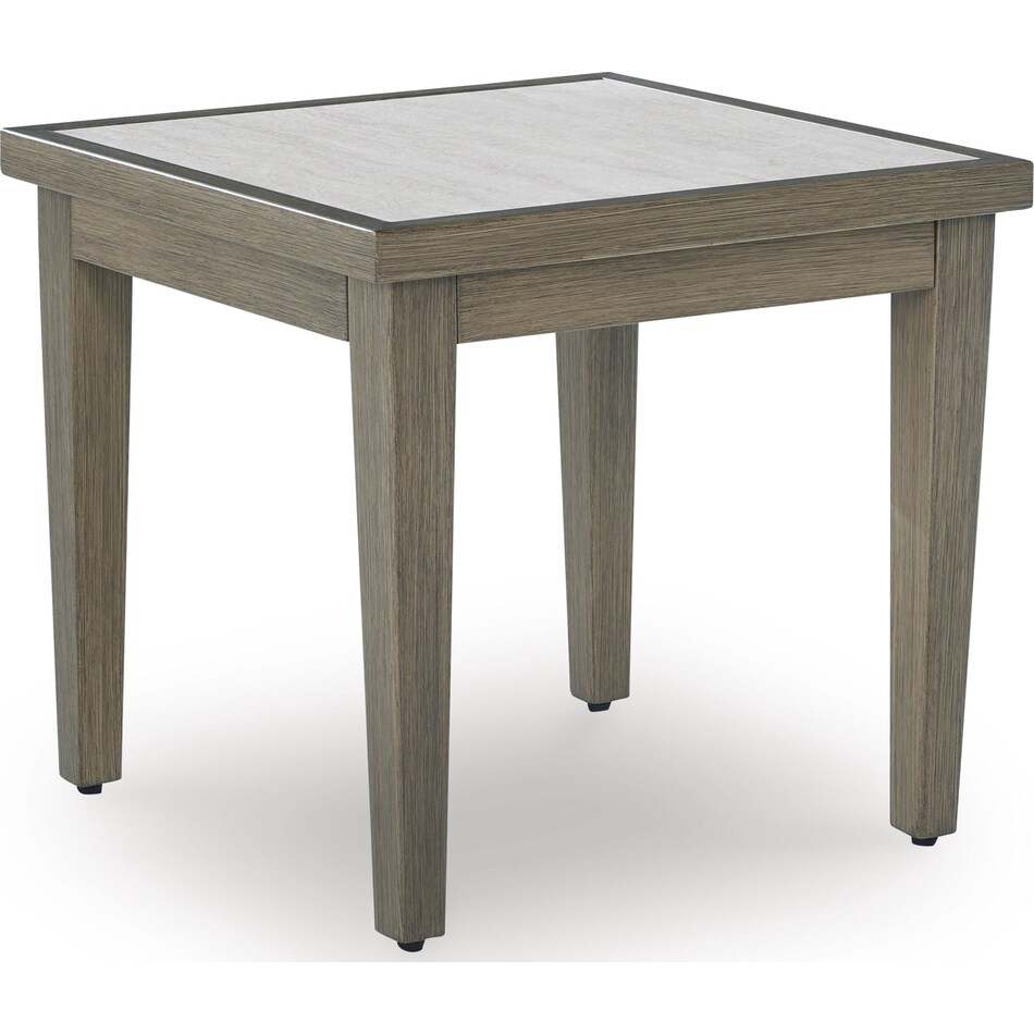 rainier ranch brown beige end table   