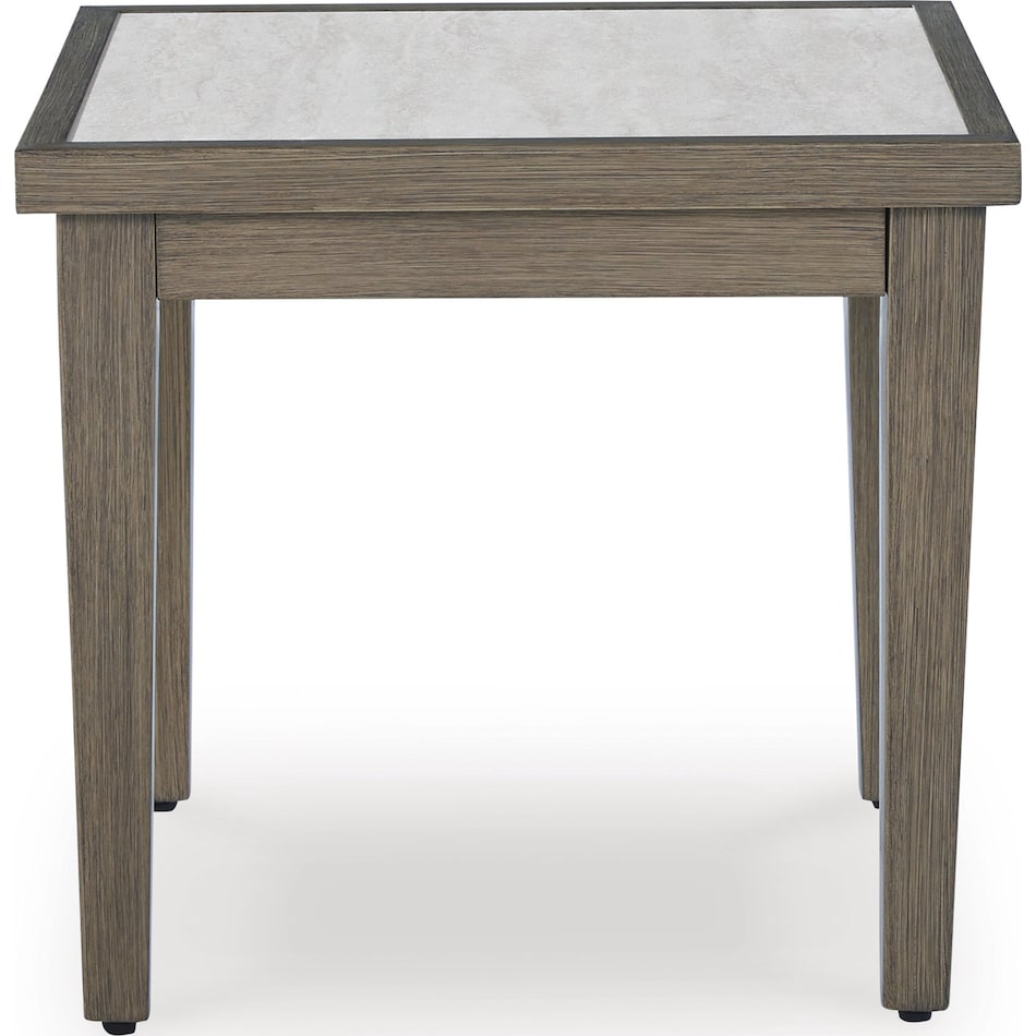 rainier ranch brown beige end table   