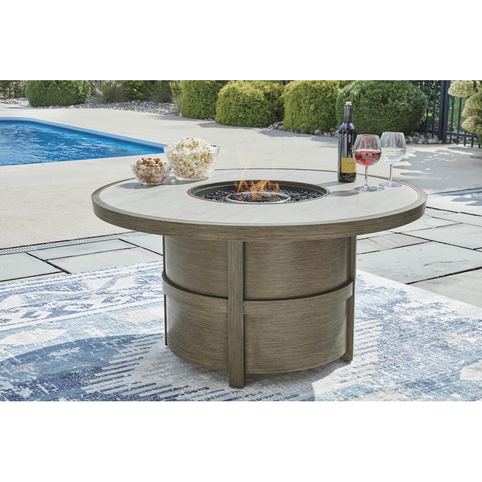 rainier ranch brown beige fire pit   