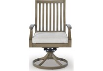 rainier ranch brown beige swivel chair   