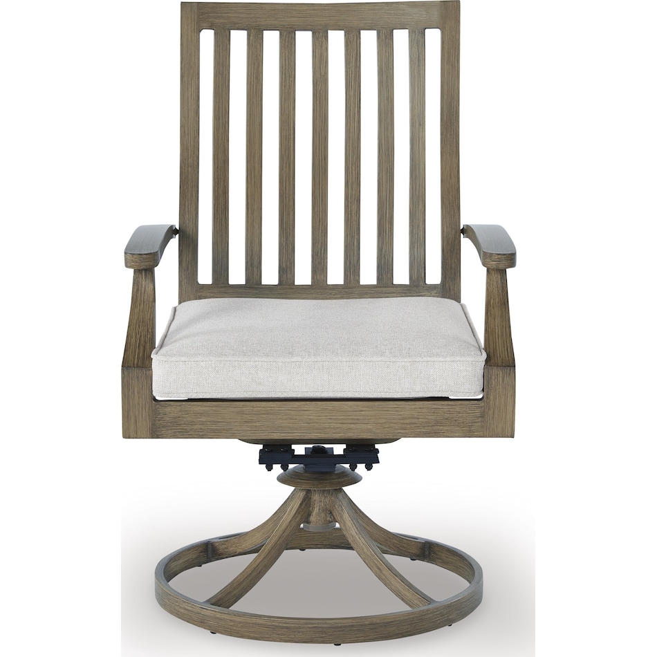 rainier ranch brown beige swivel chair   