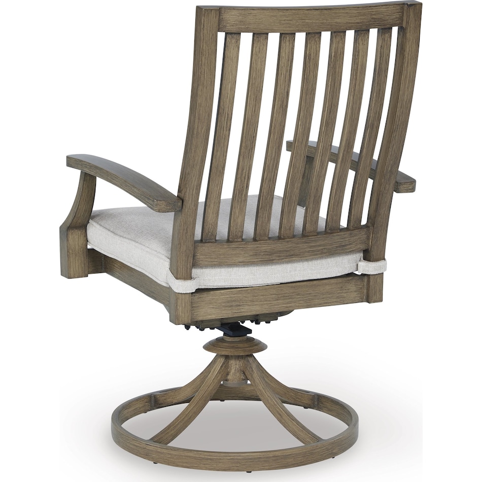 rainier ranch brown beige swivel chair   